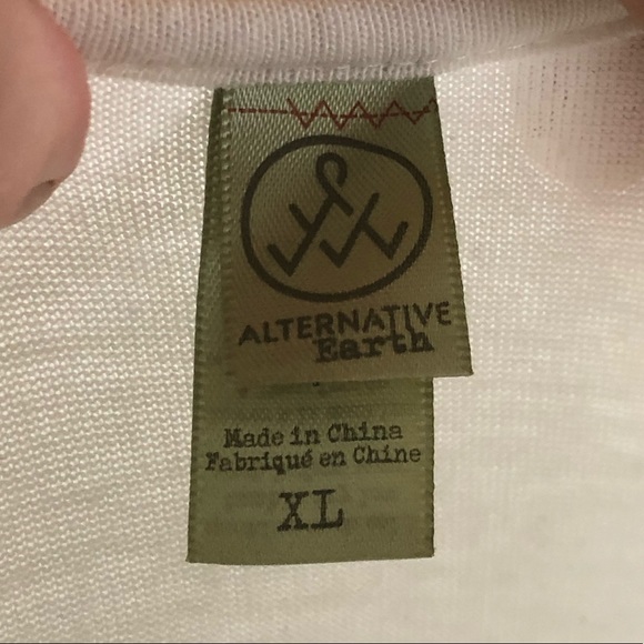 Soft cotton white and green t shirt - Picture 2 of 2